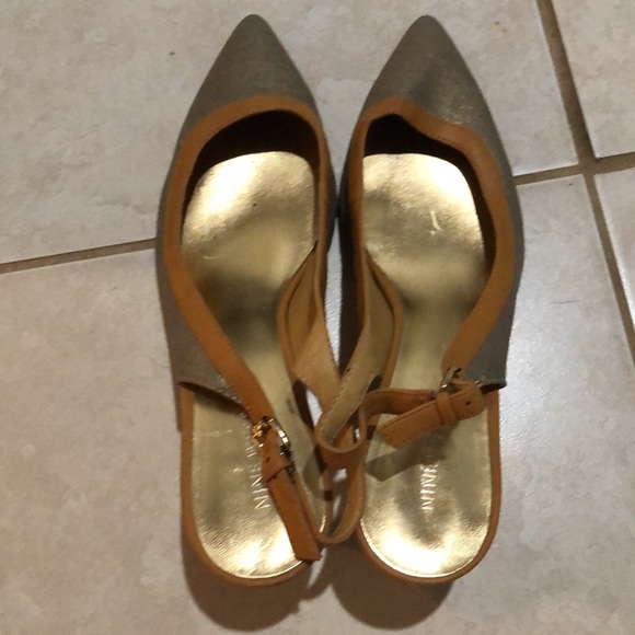 Nine West Enthusiato in gold/natural size 8.5 - Picture 6 of 7